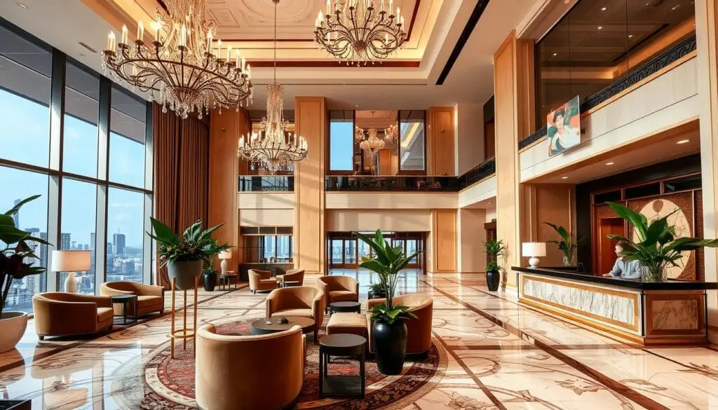 Luxury hotel lobby Luxury hotel lobby