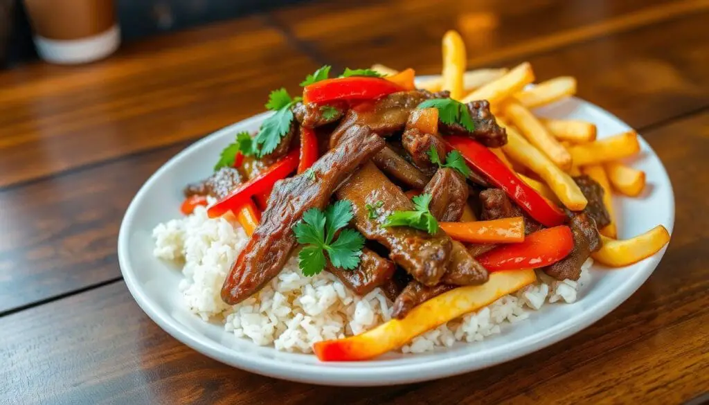 lomo saltado dish lomo saltado dish